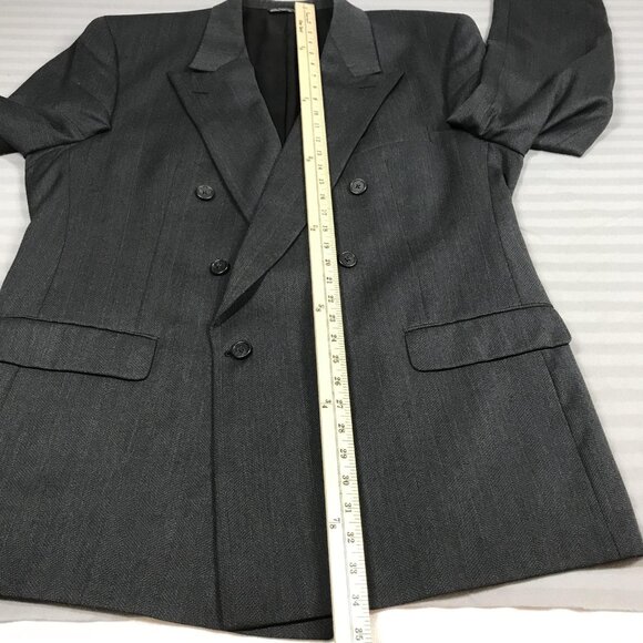 Vintage Christian Dior Monsieur Blazer Mens 48R Wool Double Breasted USA 80s - Picture 8 of 13